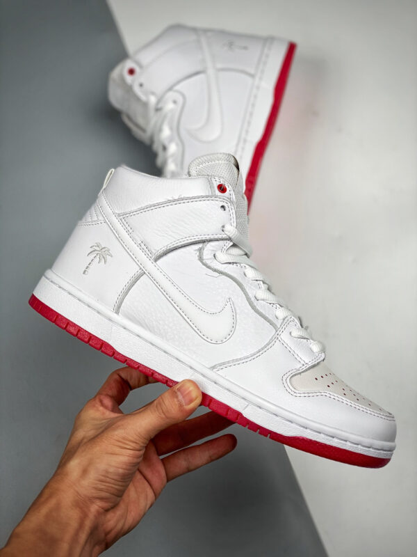 Kevin Bradley x Nike SB Dunk High White University Red For Sale