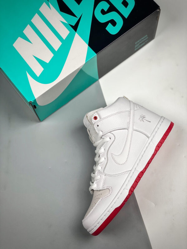 Kevin Bradley x Nike SB Dunk High White University Red For Sale