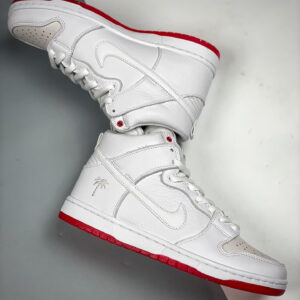 Kevin Bradley x Nike SB Dunk High White University Red For Sale