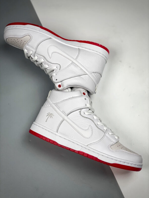 Kevin Bradley x Nike SB Dunk High White University Red For Sale