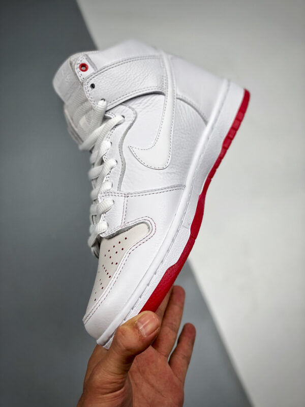 Kevin Bradley x Nike SB Dunk High White University Red For Sale