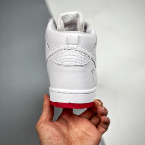 Kevin Bradley x Nike SB Dunk High White University Red For Sale