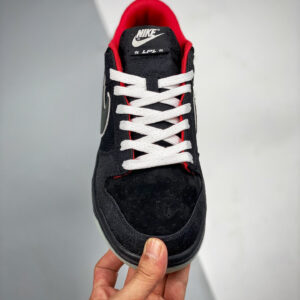 LPL x Nike Dunk Low Black White-Bright Crimson For Sale