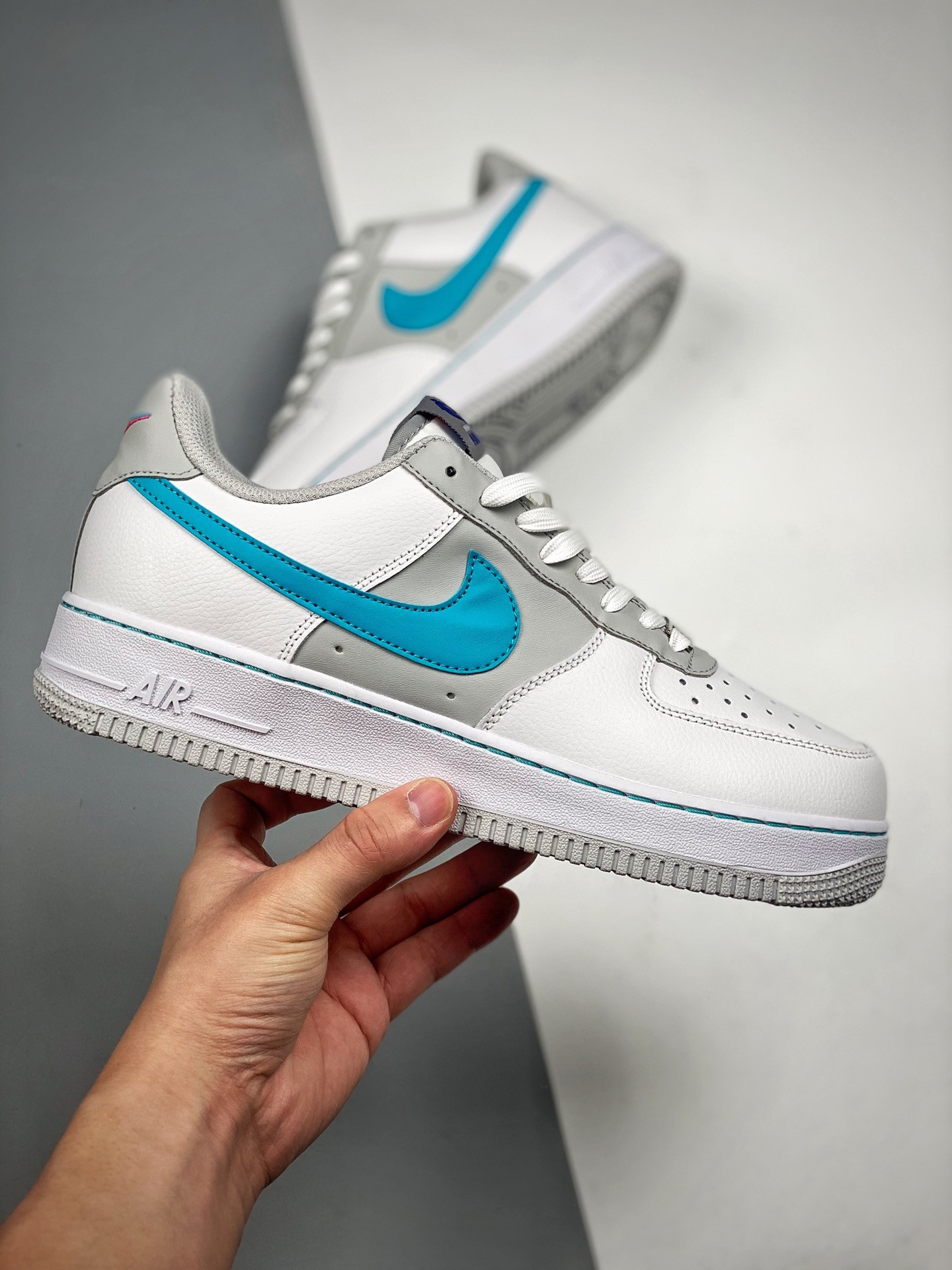 NBA x Nike Air Force 1 Low Fiesta White Grey Fog-Sundial-Blue For Sale