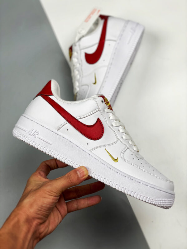 Nike Air Force 1 07 Essential White Gym Red CZ0270-104  For Sale