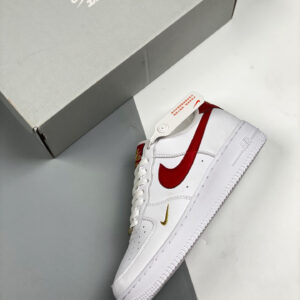 Nike Air Force 1 07 Essential White Gym Red CZ0270-104  For Sale