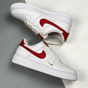 Nike Air Force 1 07 Essential White Gym Red CZ0270-104  For Sale