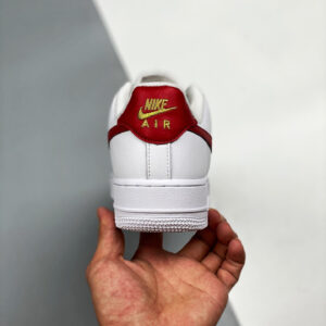 Nike Air Force 1 07 Essential White Gym Red CZ0270-104  For Sale