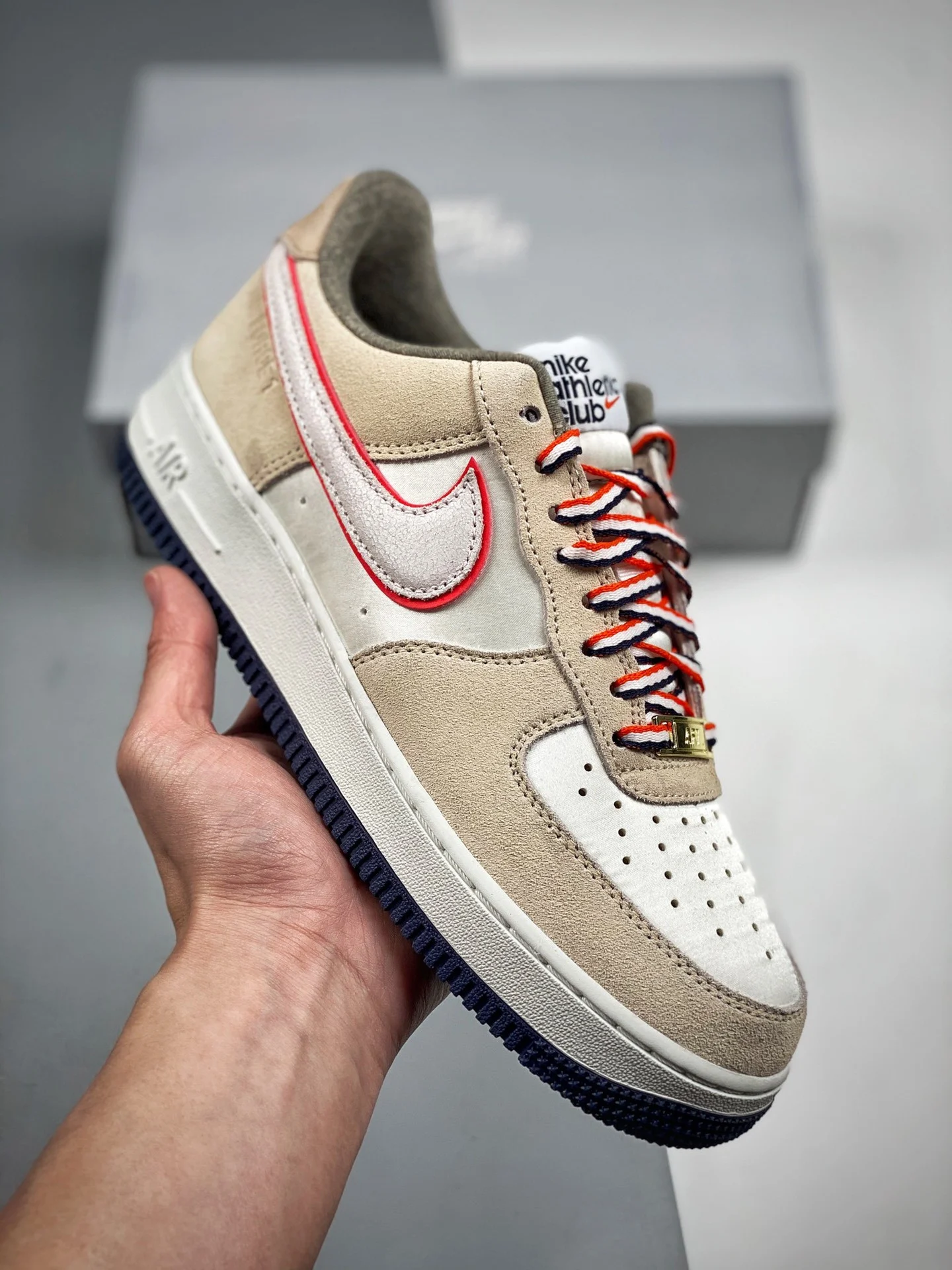 Nike Air Force 1 Athletic Club Khaki Orange DQ5079-111 For Sale