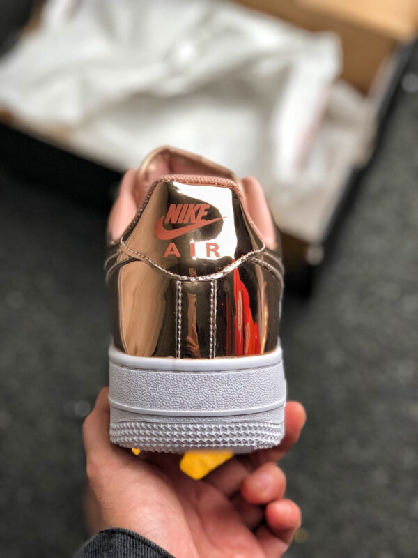 Nike Air Force 1 Liquid Metal Metallic Bronze White For Sale