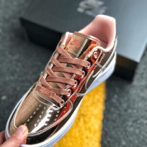 Nike Air Force 1 Liquid Metal Metallic Bronze White For Sale