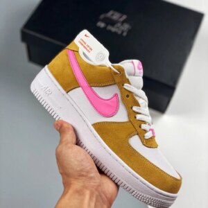 Nike Air Force 1 Flax White Pink DC1156-700 For Sale