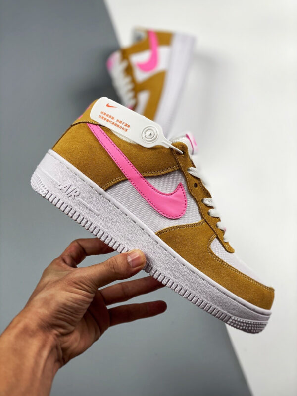 Nike Air Force 1 Flax White Pink DC1156-700 For Sale