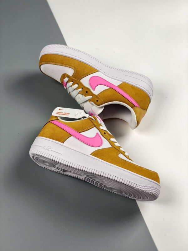 Nike Air Force 1 Flax White Pink DC1156-700 For Sale