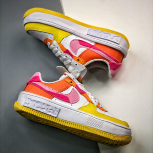 Nike Air Force 1 Fontanka White Yellow Pink DX2675-100 For Sale