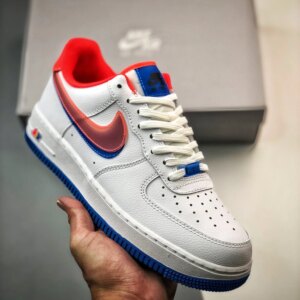 Nike Air Force 1 LV8 Double Swoosh White Red Blue For Sale