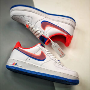 Nike Air Force 1 LV8 Double Swoosh White Red Blue For Sale