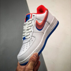 Nike Air Force 1 LV8 Double Swoosh White Red Blue For Sale