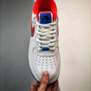 Nike Air Force 1 LV8 Double Swoosh White Red Blue For Sale