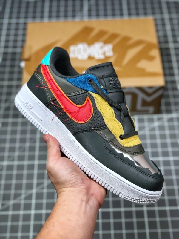 Nike Air Force 1 Low BHM Blue Yellow-Red-Green For Sale