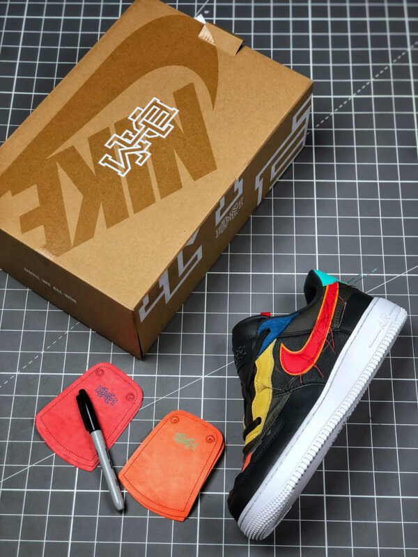 Nike Air Force 1 Low BHM Blue Yellow-Red-Green For Sale