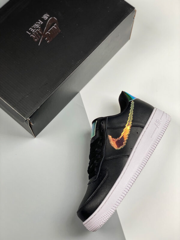 Nike Air Force 1 Low Iridescent Pixel Black Multi-Color-White For Sale