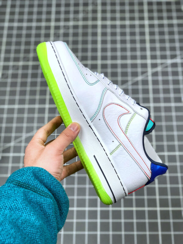 Nike Air Force 1 Low Outside The Lines White Racer Blue-Aurora Green For Sale