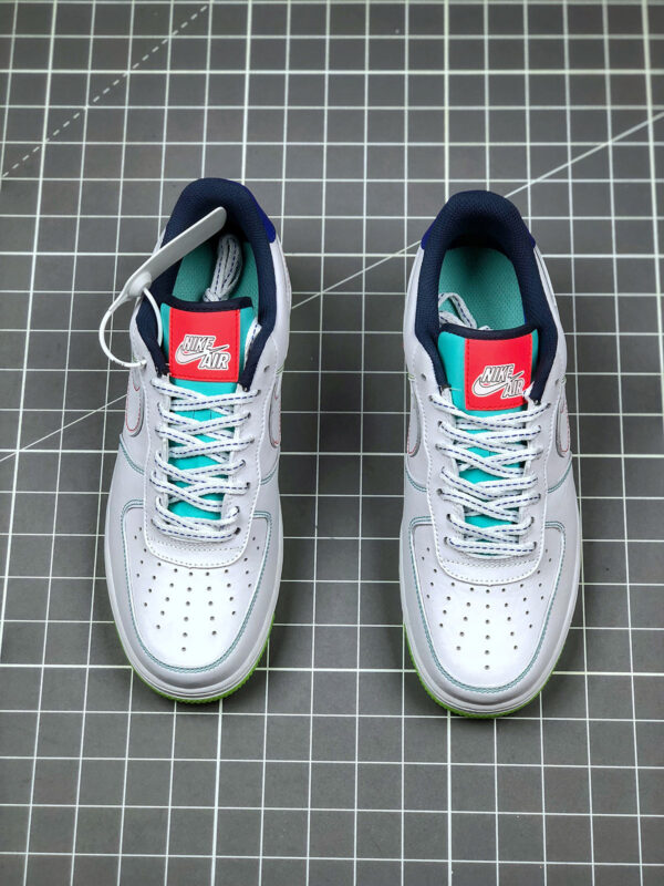 Nike Air Force 1 Low Outside The Lines White Racer Blue-Aurora Green For Sale