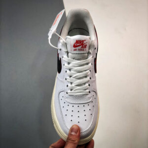 Nike Air Force 1 Low Plaid Swoosh White Red DV0789-100 For Sale