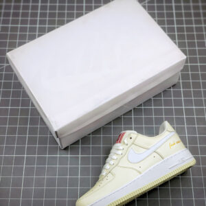 Nike Air Force 1 Low Popcorn Coconut Milk White-University Red For Sale