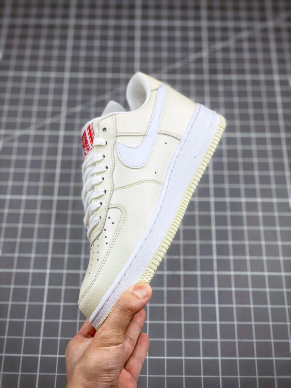 Nike Air Force 1 Low Popcorn Coconut Milk White-University Red For Sale