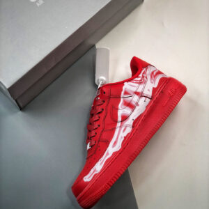 Nike Air Force 1 Low Skeleton Red Custom For Sale