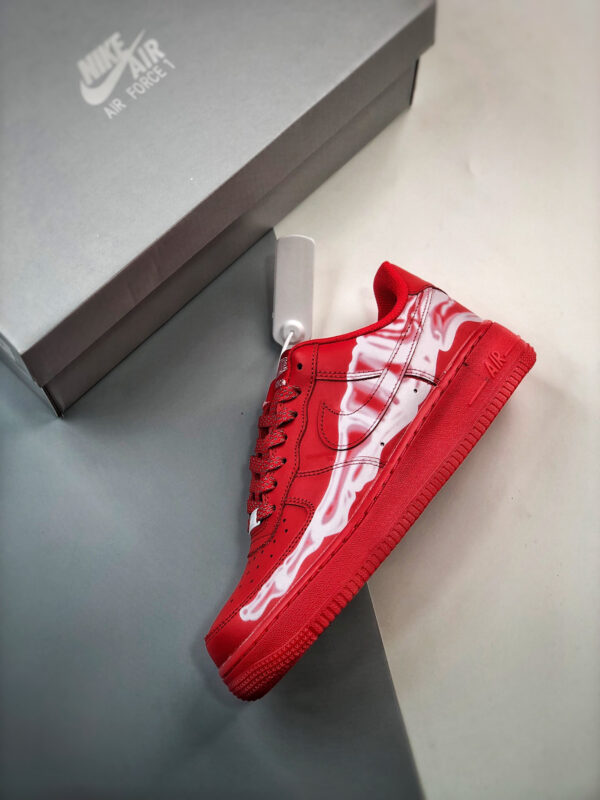 Nike Air Force 1 Low Skeleton Red Custom For Sale