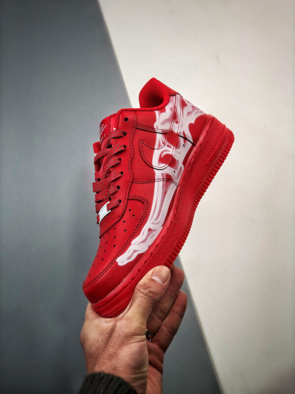 Nike Air Force 1 Low Skeleton Red Custom For Sale