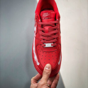 Nike Air Force 1 Low Skeleton Red Custom For Sale