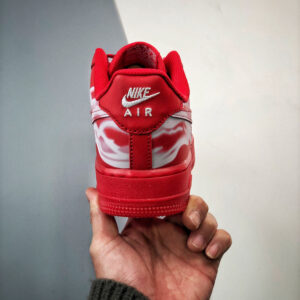 Nike Air Force 1 Low Skeleton Red Custom For Sale