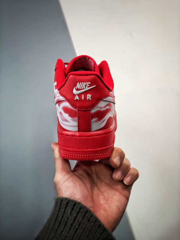 Nike Air Force 1 Low Skeleton Red Custom For Sale