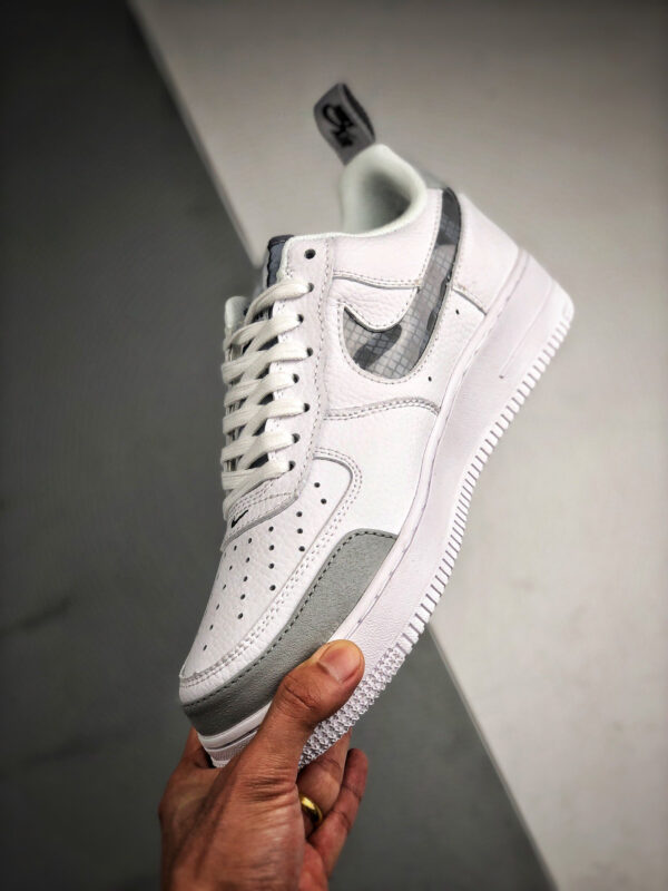 Nike Air Force 1 Low Under Constructioan White Wolf Grey-Black For Sale