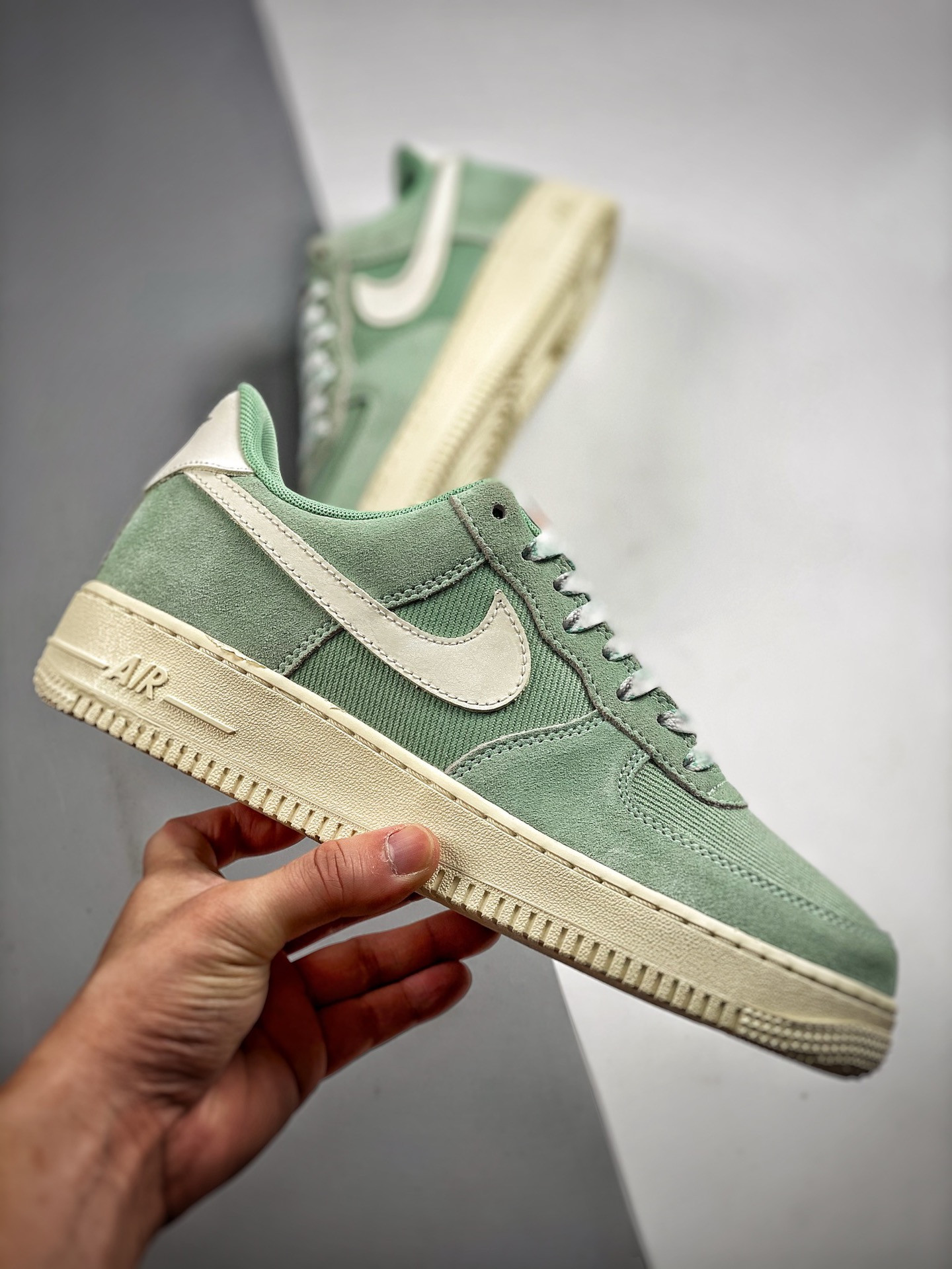 Nike Air Force 1 Low Certified Fresh Enamel Green Sail DO9801-300 For Sale