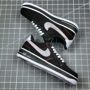 Nike Air Force 1 Low Black White-Bright Crimson-Green Strike For Sale