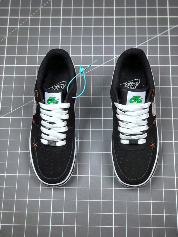 Nike Air Force 1 Low Black White-Bright Crimson-Green Strike For Sale