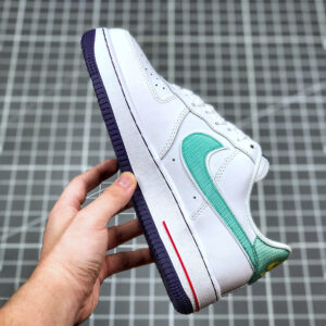 Nike Air Force 1 Low Hoops White Green Purple For Sale