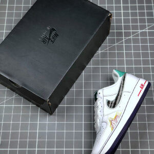 Nike Air Force 1 Low Hoops White Green Purple For Sale