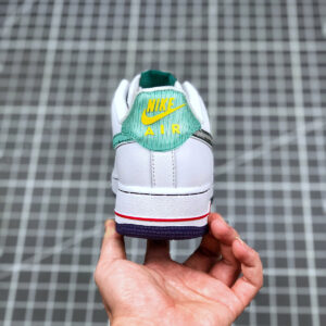 Nike Air Force 1 Low Hoops White Green Purple For Sale