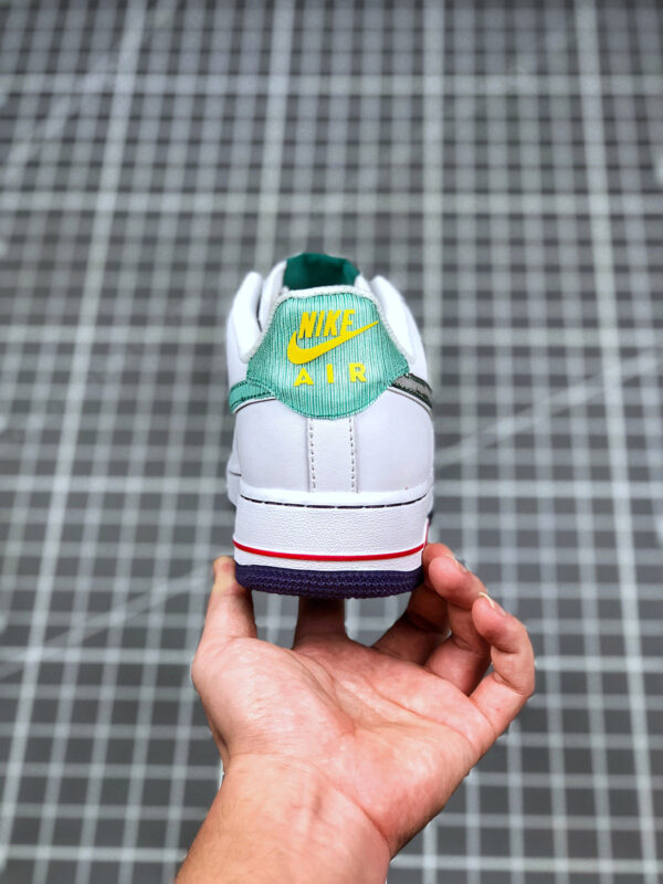 Nike Air Force 1 Low Hoops White Green Purple For Sale