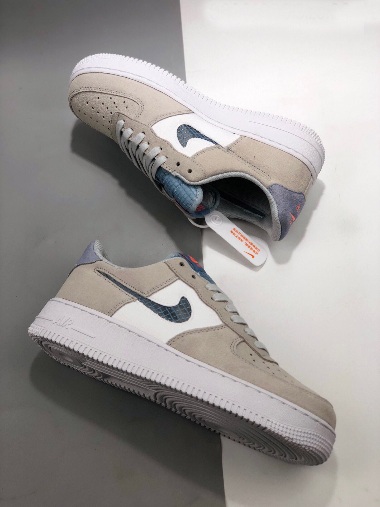 Nike Air Force 1 Low Pure Platinum Indigo Fog-White-Hyper Crimson For Sale