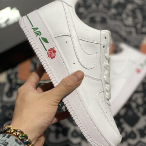 Nike Air Force 1 Low Rose White University Red-Pine Green For Sale