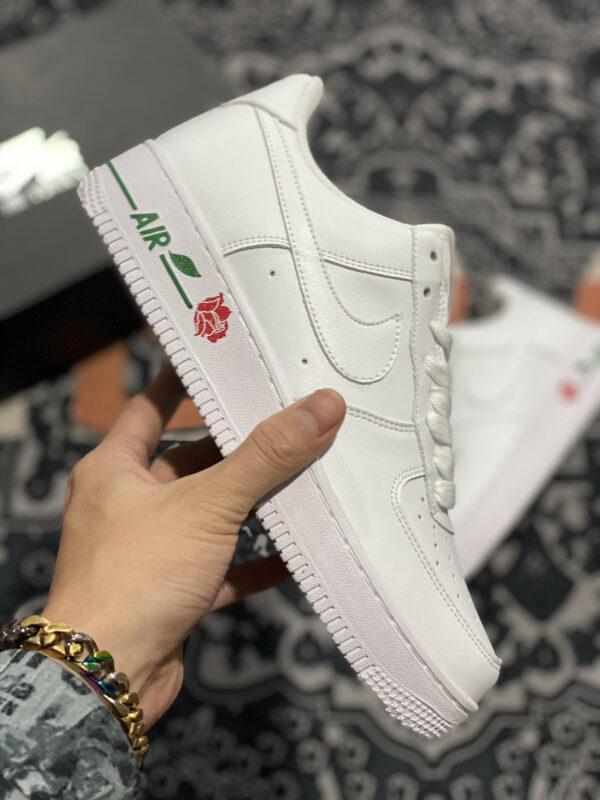 Nike Air Force 1 Low Rose White University Red-Pine Green For Sale