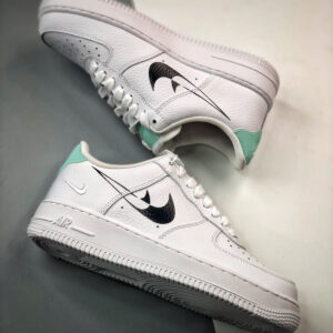 Nike Air Force 1 Low Shadow Swooshes White Black DV3455-100 For Sale