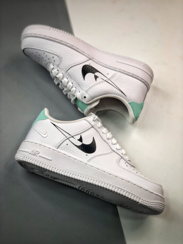 Nike Air Force 1 Low Shadow Swooshes White Black DV3455-100 For Sale